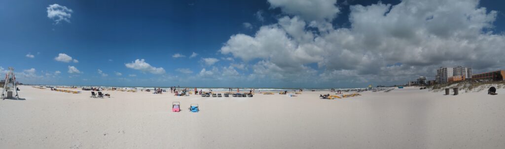 Panorama. Florida Gulf Coast Beach Near St. Petersburg.