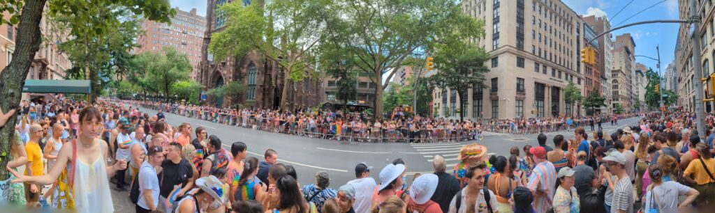Panorama.  NYC Pride. Parade.