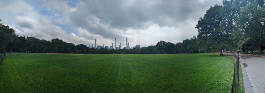 Panoram. The Great Lawn. Central Park, NYC